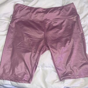 Pink biker shorts